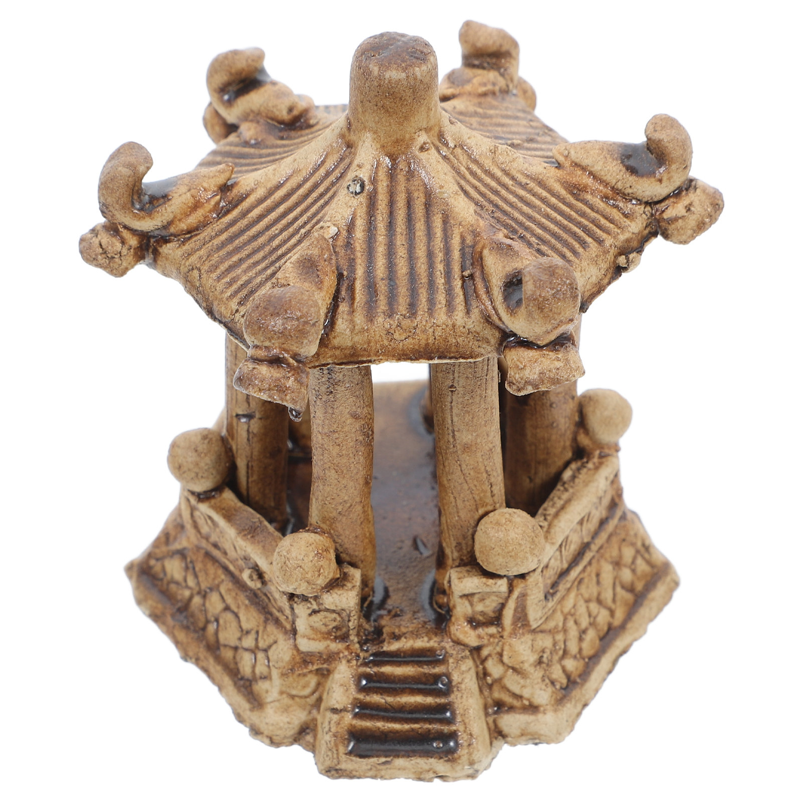Bonsai Garden Decor - Miniatuur keramische zeshoekige pagode standbeeld bonsai