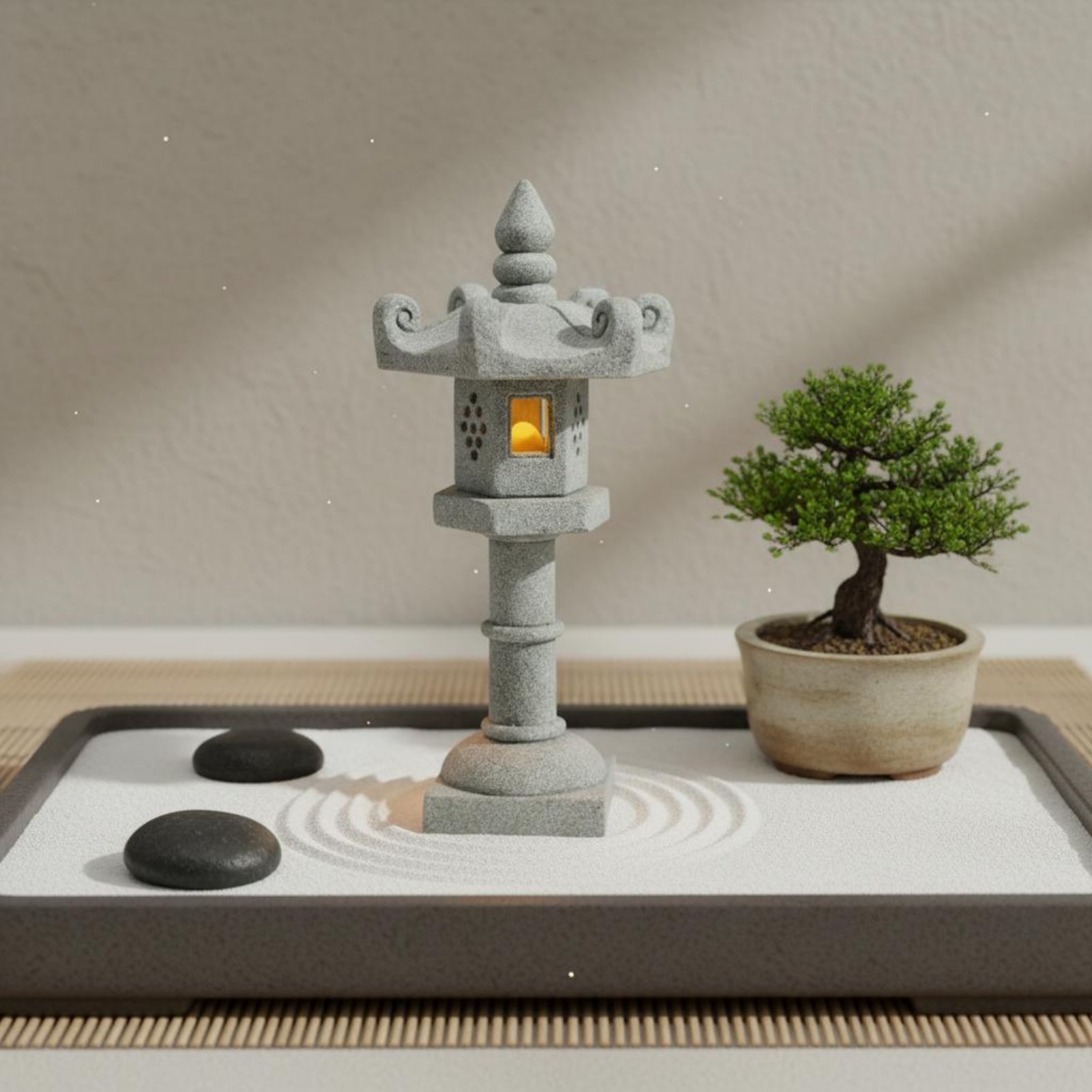 Miniatuur stenen lantaarn anti - Bonsai Garden Decor recensie en prijs