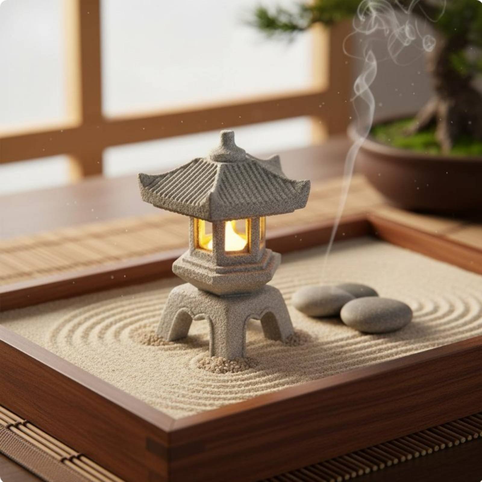 Miniatuur stenen lantaarn anti - Bonsai Garden Decor recensie en prijs