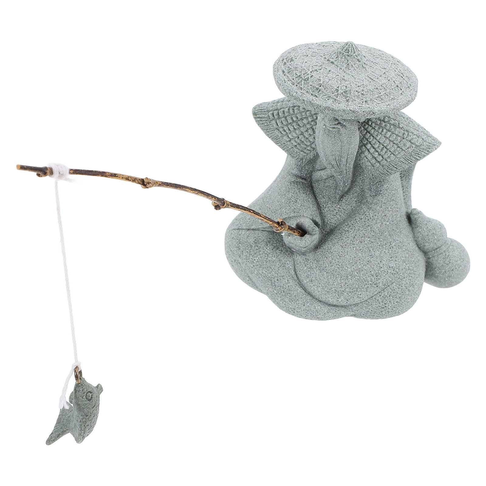 Mini Vissersbeeldje van Hars,  - Bonsai Garden Decor recensie en prijs