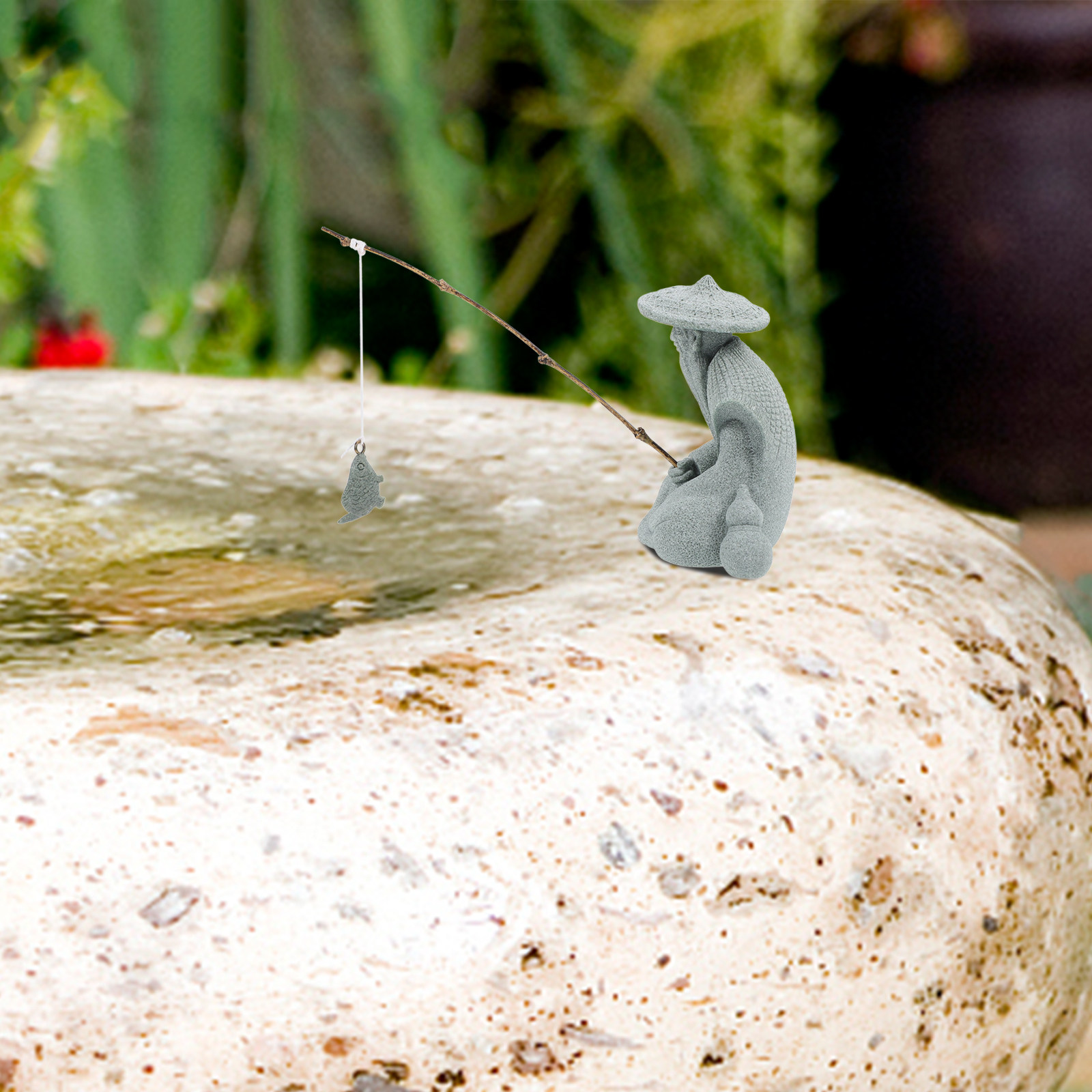 Mini Vissersbeeldje van Hars,  - Bonsai Garden Decor recensie en prijs