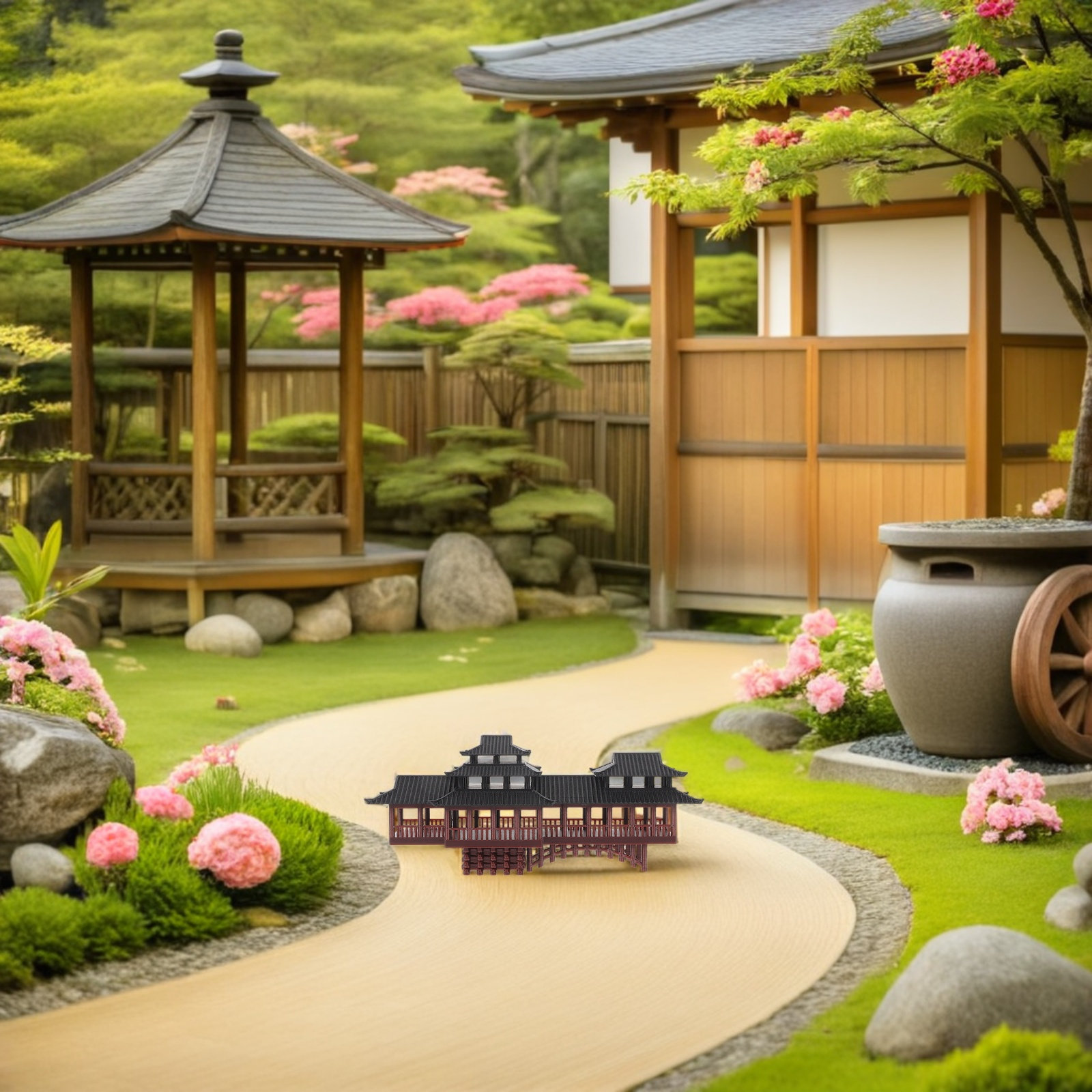 Klein Paviljoen Ornament Oud C - Bonsai Garden Decor recensie en prijs