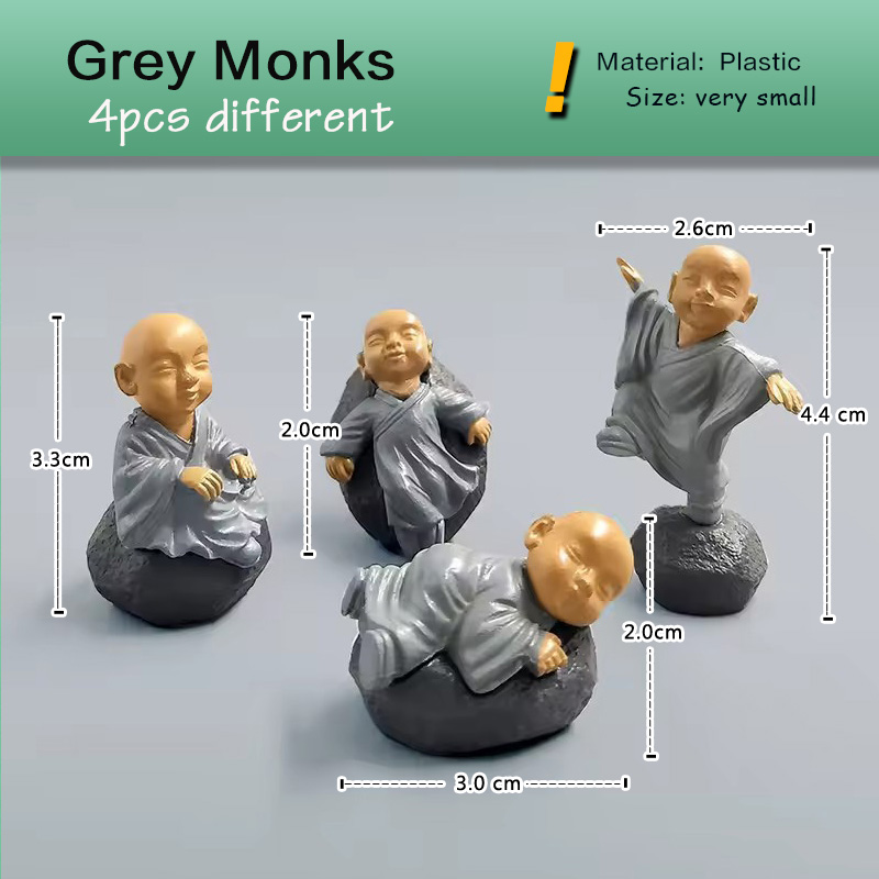 4 stks Chinese Kong Fu Monnik  - Bonsai Garden Decor recensie en prijs